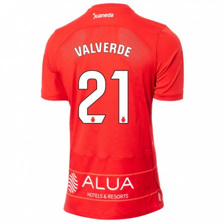 Kandiny Ženy David Valverde #21 Červená Dresy Hazai Csapatmez 2023/24 Triĭká