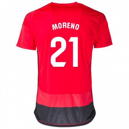 Kandiny Ženy Diego Moreno #21 Červená Čierna Dresy Hazai Csapatmez 2023/24 Triĭká