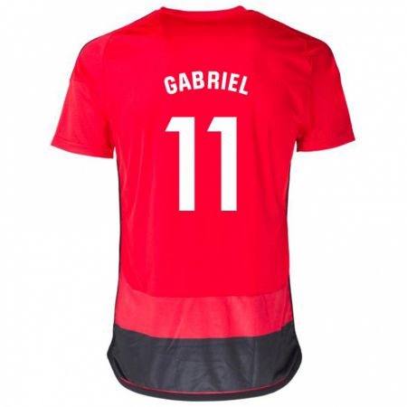 Kandiny Ženy Sergio Gabriel #11 Červená Čierna Dresy Hazai Csapatmez 2023/24 Triĭká