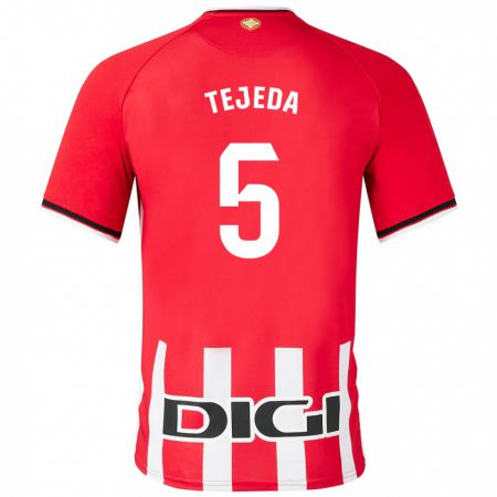 Kandiny Ženy Diego Tejeda #5 Červená Dresy Hazai Csapatmez 2023/24 Triĭká