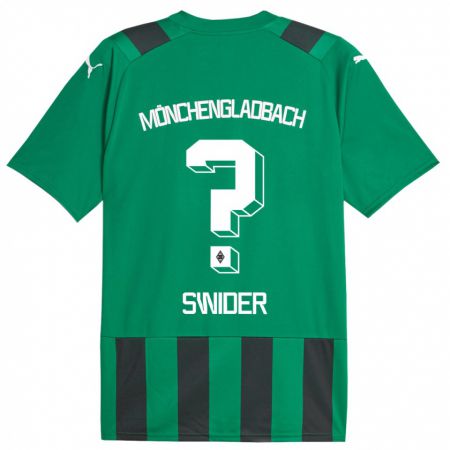 Kandiny Ženy Niklas Swider #0 Čierna Zelená Dresy Idegenbeli Csapatmez 2023/24 Triĭká