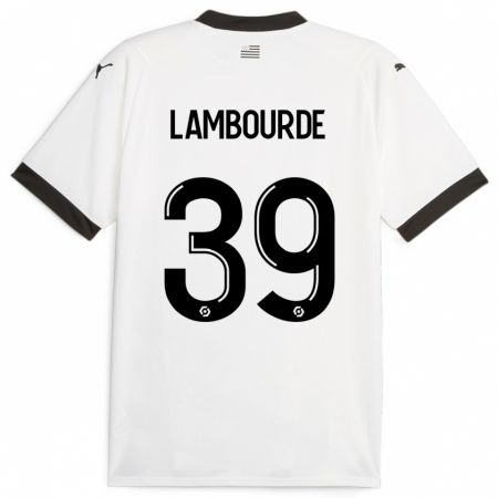 Kandiny Ženy Mathis Lambourde #39 Biely Dresy Idegenbeli Csapatmez 2023/24 Triĭká