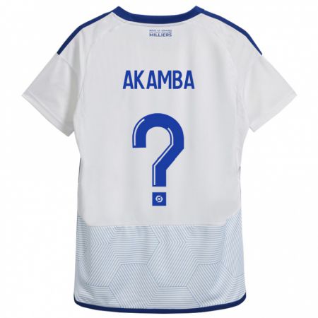 Kandiny Ženy Fred Akamba #0 Biely Dresy Idegenbeli Csapatmez 2023/24 Triĭká