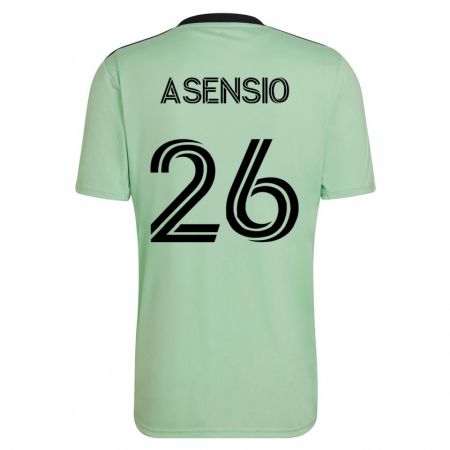 Kandiny Ženy Charlie Asensio #26 Svetlo Zelená Dresy Idegenbeli Csapatmez 2023/24 Triĭká