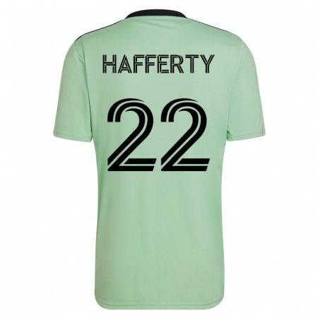 Kandiny Ženy Joe Hafferty #22 Svetlo Zelená Dresy Idegenbeli Csapatmez 2023/24 Triĭká