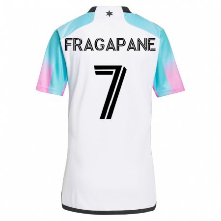 Kandiny Ženy Franco Fragapane #7 Biely Dresy Idegenbeli Csapatmez 2023/24 Triĭká