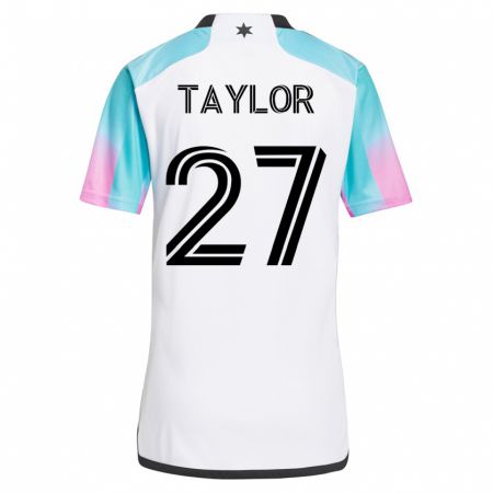 Kandiny Ženy D.j. Taylor #27 Biely Dresy Idegenbeli Csapatmez 2023/24 Triĭká
