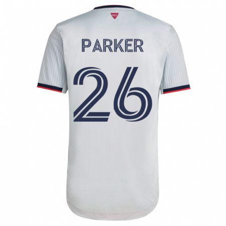 Kandiny Ženy Tim Parker #26 Biely Dresy Idegenbeli Csapatmez 2023/24 Triĭká