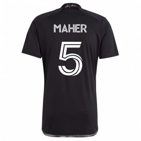 Kandiny Ženy Jack Maher #5 Čierna Dresy Idegenbeli Csapatmez 2023/24 Triĭká
