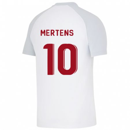 Kandiny Ženy Dries Mertens #10 Biely Dresy Idegenbeli Csapatmez 2023/24 Triĭká