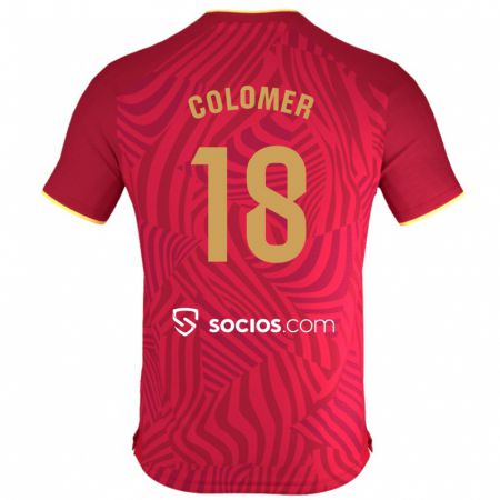 Kandiny Ženy Carlos Colomer #18 Červená Dresy Idegenbeli Csapatmez 2023/24 Triĭká