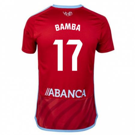 Kandiny Ženy Jonathan Bamba #17 Červená Dresy Idegenbeli Csapatmez 2023/24 Triĭká