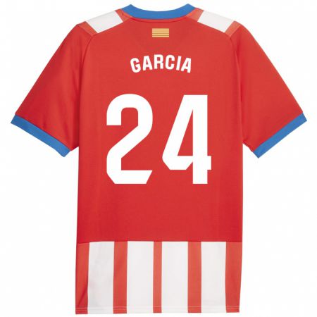 Kandiny Deti Borja García #24 Červená Biela Dresy Hazai Csapatmez 2023/24 Triĭká
