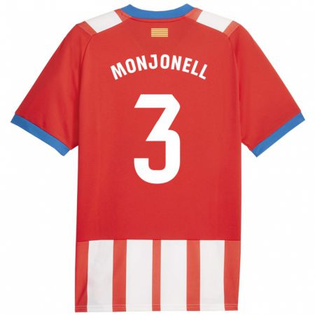 Kandiny Deti Eric Monjonell #3 Červená Biela Dresy Hazai Csapatmez 2023/24 Triĭká