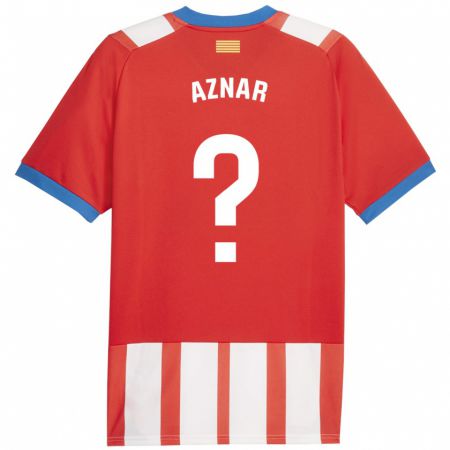 Kandiny Deti Marc Aznar #0 Červená Biela Dresy Hazai Csapatmez 2023/24 Triĭká