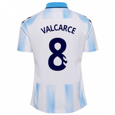 Kandiny Deti Alejandro Valcarce #8 Biela Modrá Dresy Hazai Csapatmez 2023/24 Triĭká