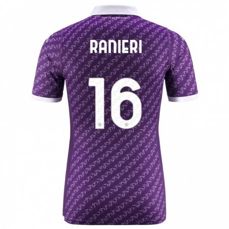 Kandiny Deti Luca Ranieri #16 Fialový Dresy Hazai Csapatmez 2023/24 Triĭká