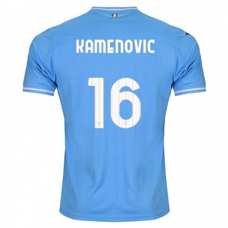 Kandiny Deti Dimitrije Kamenović #16 Modrá Dresy Hazai Csapatmez 2023/24 Triĭká