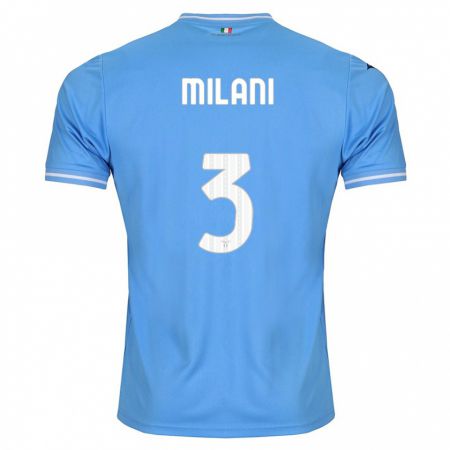 Kandiny Deti Alessandro Milani #3 Modrá Dresy Hazai Csapatmez 2023/24 Triĭká