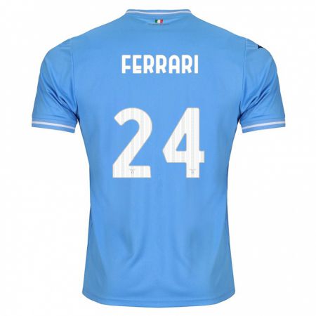 Kandiny Deti Lorenzo Ferrari #24 Modrá Dresy Hazai Csapatmez 2023/24 Triĭká