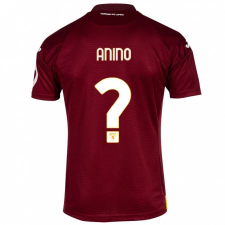 Kandiny Deti Riccardo Anino #0 Tmavo Červená Dresy Hazai Csapatmez 2023/24 Triĭká
