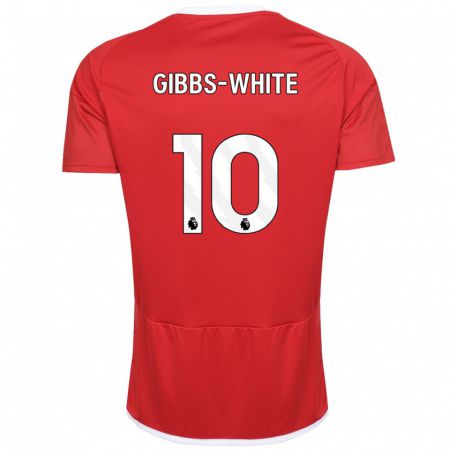Kandiny Deti Morgan Gibbs-White #10 Červená Dresy Hazai Csapatmez 2023/24 Triĭká