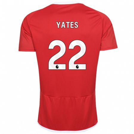 Kandiny Deti Ryan Yates #22 Červená Dresy Hazai Csapatmez 2023/24 Triĭká