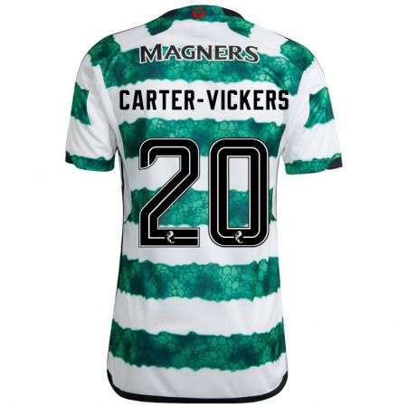 Kandiny Deti Cameron Carter-Vickers #20 Zelená Dresy Hazai Csapatmez 2023/24 Triĭká