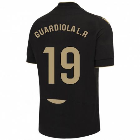 Kandiny Deti Sergi Guardiola #19 Čierna Dresy Idegenbeli Csapatmez 2023/24 Triĭká