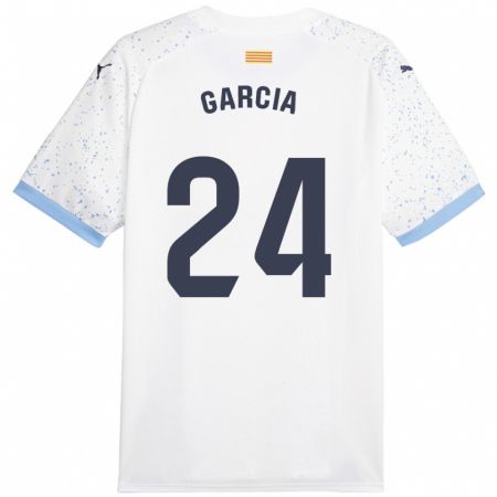 Kandiny Deti Borja García #24 Biely Dresy Idegenbeli Csapatmez 2023/24 Triĭká