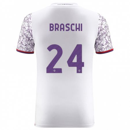 Kandiny Deti Riccardo Braschi #24 Biely Dresy Idegenbeli Csapatmez 2023/24 Triĭká