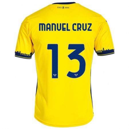 Kandiny Deti Juan Manuel Cruz #13 Žltá Dresy Idegenbeli Csapatmez 2023/24 Triĭká