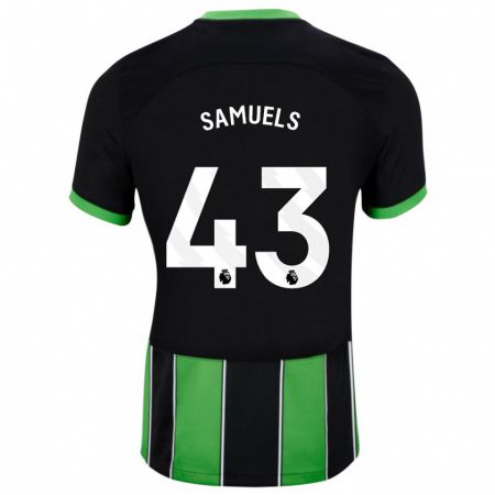 Kandiny Deti Imari Samuels #43 Čierna Zelená Dresy Idegenbeli Csapatmez 2023/24 Triĭká
