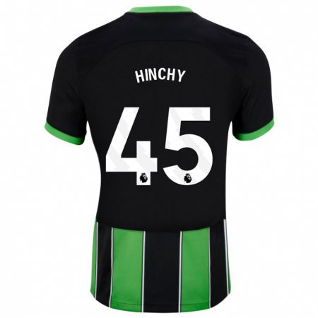 Kandiny Deti Jack Hinchy #45 Čierna Zelená Dresy Idegenbeli Csapatmez 2023/24 Triĭká
