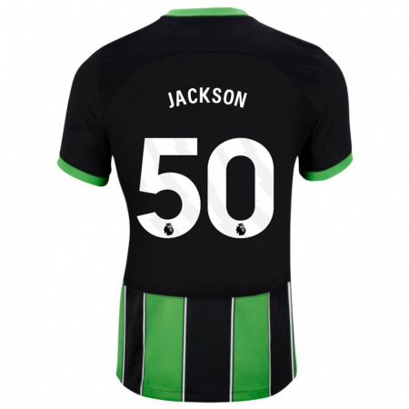 Kandiny Deti Ben Jackson #50 Čierna Zelená Dresy Idegenbeli Csapatmez 2023/24 Triĭká