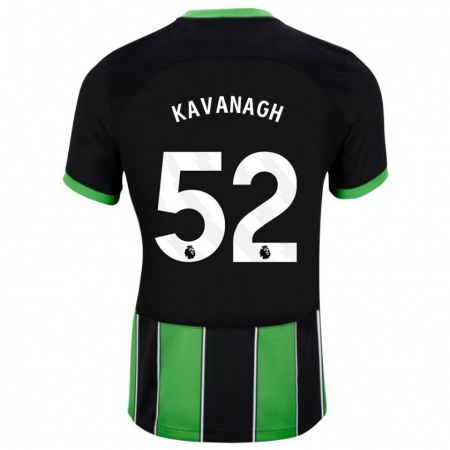 Kandiny Deti Leigh Kavanagh #52 Čierna Zelená Dresy Idegenbeli Csapatmez 2023/24 Triĭká