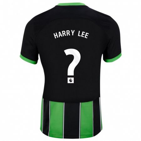 Kandiny Deti Harry Lee #0 Čierna Zelená Dresy Idegenbeli Csapatmez 2023/24 Triĭká