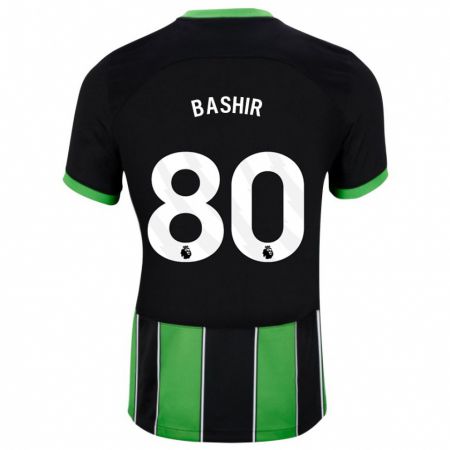 Kandiny Deti Sahil Bashir #80 Čierna Zelená Dresy Idegenbeli Csapatmez 2023/24 Triĭká
