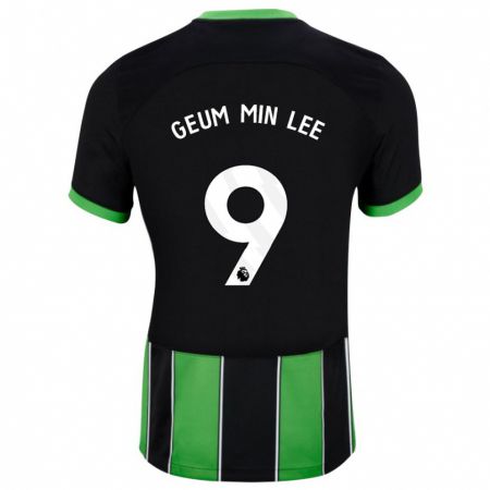 Kandiny Deti Lee Geum-Min #9 Čierna Zelená Dresy Idegenbeli Csapatmez 2023/24 Triĭká