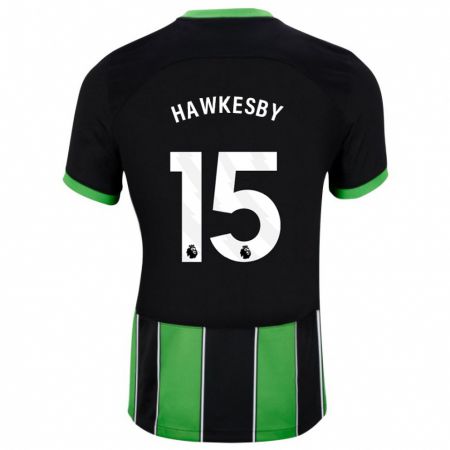 Kandiny Deti Mackenzie Hawkesby #15 Čierna Zelená Dresy Idegenbeli Csapatmez 2023/24 Triĭká