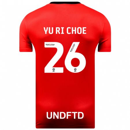 Kandiny Deti Yu-Ri Choe #26 Červená Dresy Idegenbeli Csapatmez 2023/24 Triĭká