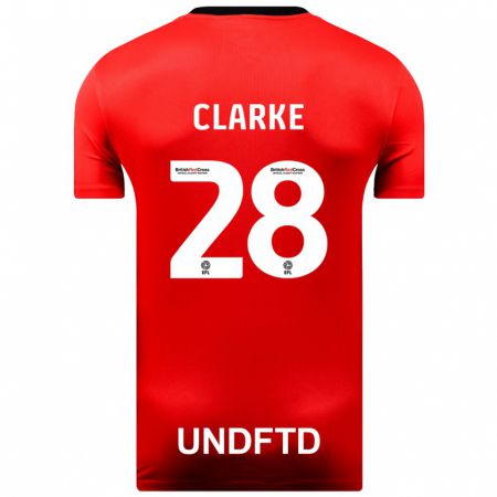 Kandiny Deti Charlotte Clarke #28 Červená Dresy Idegenbeli Csapatmez 2023/24 Triĭká