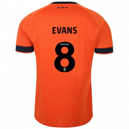 Kandiny Deti Lee Evans #8 Oranžová Dresy Idegenbeli Csapatmez 2023/24 Triĭká