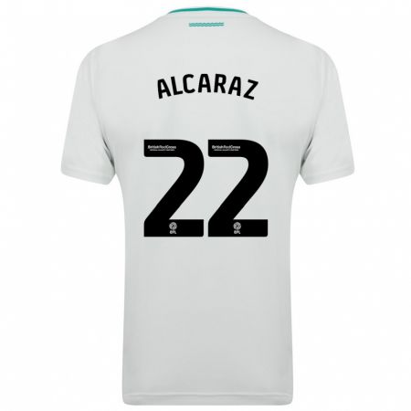 Kandiny Deti Carlos Alcaraz #22 Biely Dresy Idegenbeli Csapatmez 2023/24 Triĭká