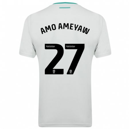 Kandiny Deti Samuel Amo-Ameyaw #27 Biely Dresy Idegenbeli Csapatmez 2023/24 Triĭká