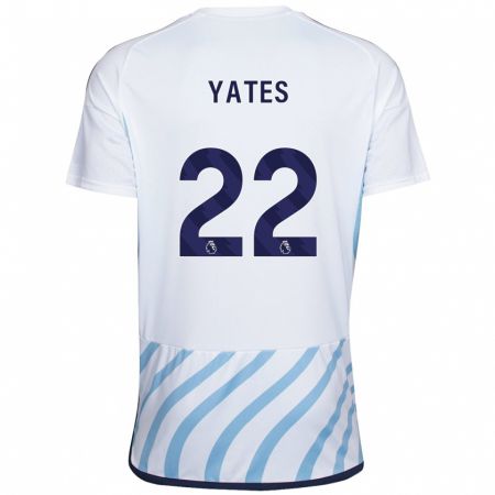Kandiny Deti Ryan Yates #22 Biela Modrá Dresy Idegenbeli Csapatmez 2023/24 Triĭká