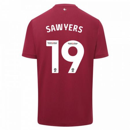Kandiny Deti Romaine Sawyers #19 Červená Dresy Idegenbeli Csapatmez 2023/24 Triĭká