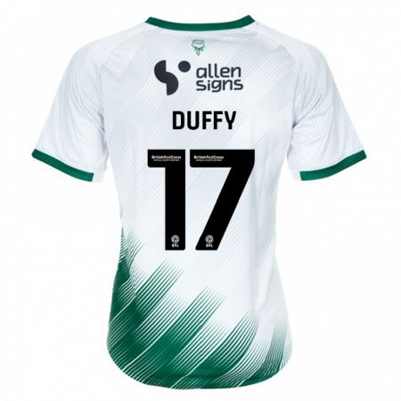 Kandiny Deti Dylan Duffy #17 Biely Dresy Idegenbeli Csapatmez 2023/24 Triĭká