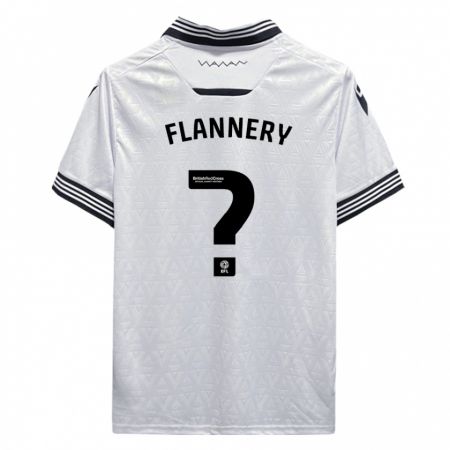 Kandiny Deti Cian Flannery #0 Biely Dresy Idegenbeli Csapatmez 2023/24 Triĭká