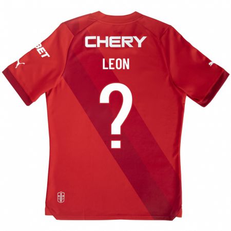 Kandiny Deti Vasco León #0 Červená Dresy Idegenbeli Csapatmez 2023/24 Triĭká